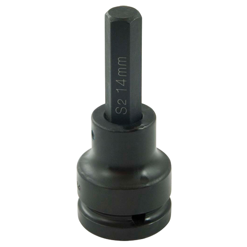 Bit Socket, Hex, 14 mm x 102 mm L, 3/4" Drive Equipment World