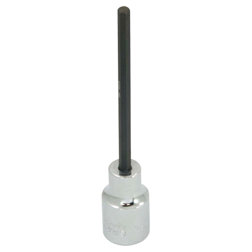 Extra Long Bit Socket, 4 mm x 4" L, 3/8" Drive Equipment World