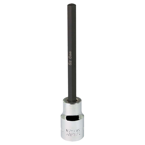 Extra Long Bit  Socket, 6 mm x 4" L, 3/8" Drive Equipment World