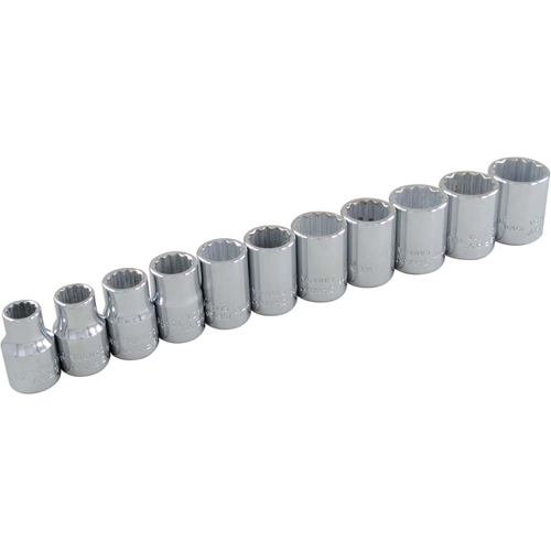 Socket Set, 11 Pcs, 3/8" Drive Size Equipment World