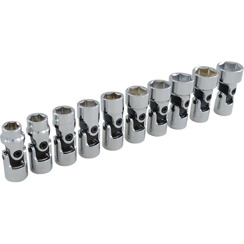 Universal Joint Socket Set, 10 Pcs, 3/8" Drive Size Equipment World