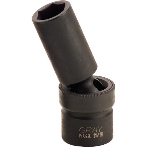Universal Joint Socket, Impact, 3/8", 1/2" Drive, 6 Points Equipment World