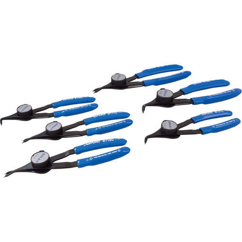 Convertible Retaining Ring Plier Set - Includes Plastic Case, 6 Pieces Equipment World