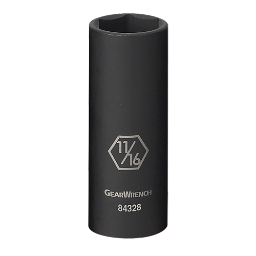 Socket, Impact, 1/2", 3/8" Drive, 6 Points, Deep Equipment World