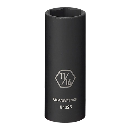 Socket, Impact, 9/16", 3/8" Drive, 6 Points, Deep Equipment World