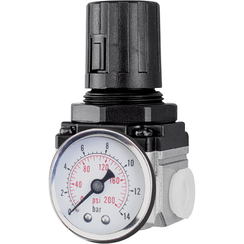 Air Regulator (Gauge Included), 1/4" NPT, 220 PSI Max. PSI, Modular Equipment World