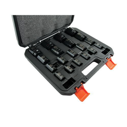 SAE Socket Set, 19 Pcs, Impact, 1/2" Drive Size Equipment World