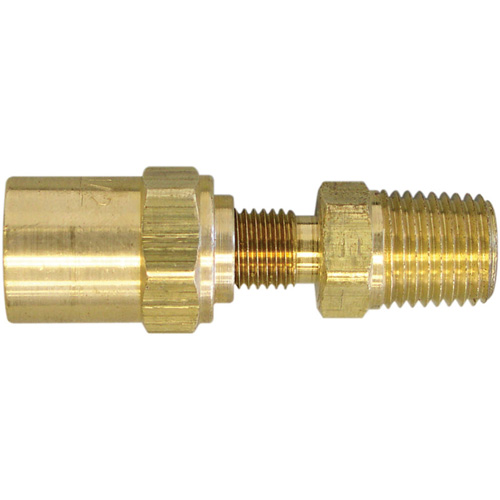 3/8" NPT Reusable Hose Fitting, 11/16" Dia., Brass Equipment World