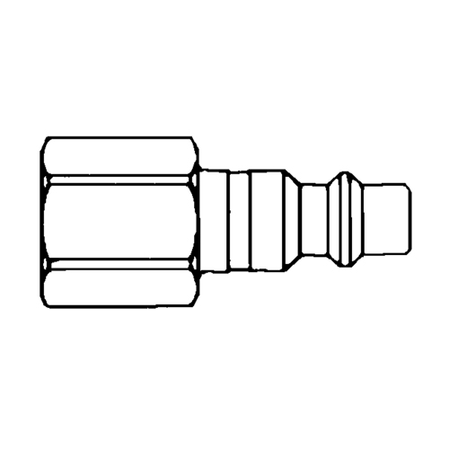 Raccords rapides - 1/2" industriel, &agrave; soupape/1 voie - Abouts, 3/8" Equipment World