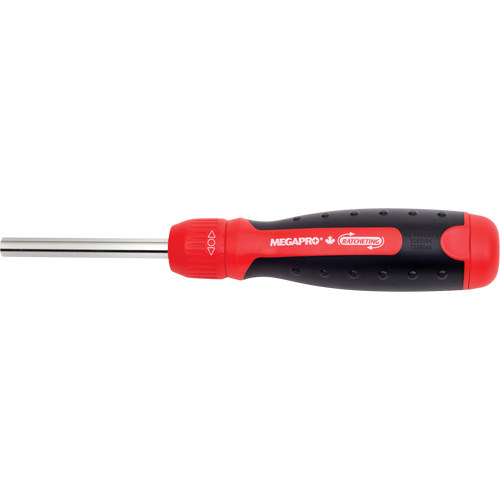Ratcheting Tamperproof Screwdriver, 8-1/2" L, Cushion Grip Handle Equipment World