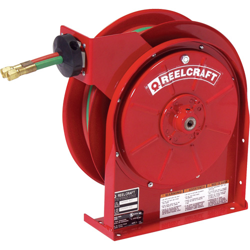 Spring Retractable Welding Hose Reel, Welding Gases, 1/4" x 25', Dual Hose, 200 psi Equipment World