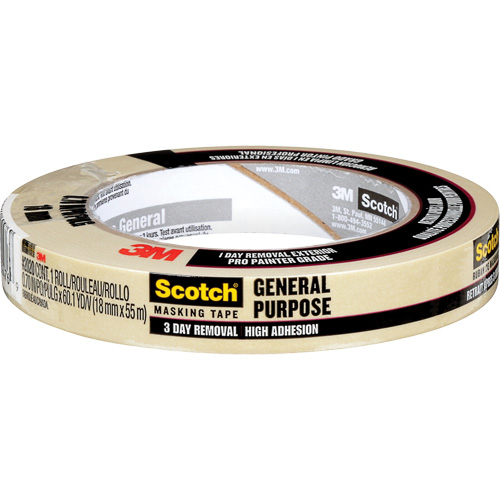 Ruban-cache Scotch pour entrepreneurs 2020, 18 mm (3/4") x 55 m (180'), Beige Equipment World