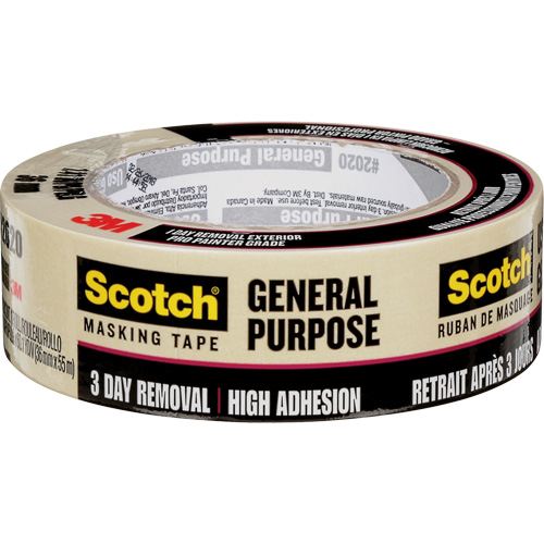 Ruban-cache Scotch pour entrepreneurs 2020, 36 mm (1-1/2") x 55 m (180'), Beige Equipment World