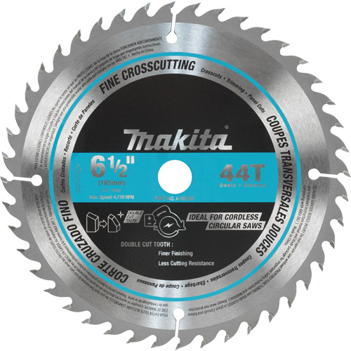 Circular Saw Blade, 6-1/2", 44 Teeth, Wood Use Equipment World