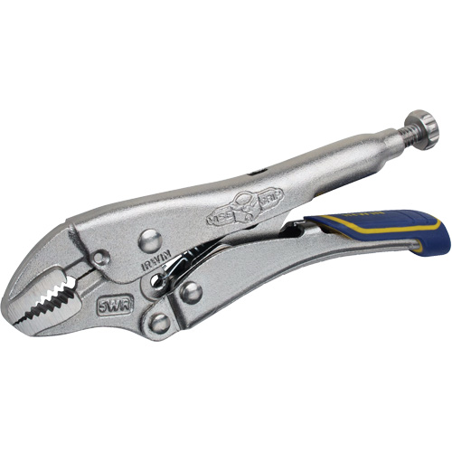 Fast Release Locking Pliers with Wire Cutter, 5" Length, Curved Jaw Equipment World