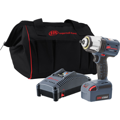 IQv20 Compact Cordless Impact Wrench Kit, 20 V, 3/8" Socket Equipment World