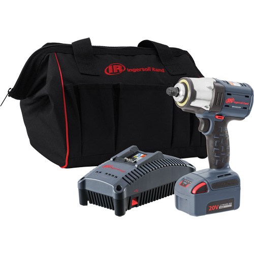 IQv20 Compact Cordless Impact Wrench Kit, 20 V, 1/2" Socket Equipment World