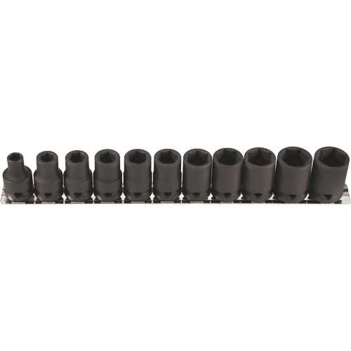 Thin Walled Socket Set, 11 Pcs, Impact, 3/8" Drive Size Equipment World
