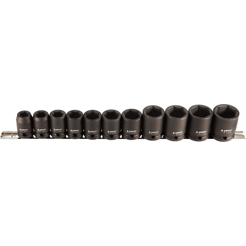 Socket Set, 11 Pcs, Impact, 1/2" Drive Size Equipment World