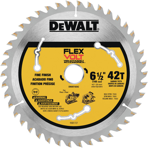 FlexVolt&reg; TrackSaw Blade, 6-1/2", 42 Teeth, Wood Use Equipment World