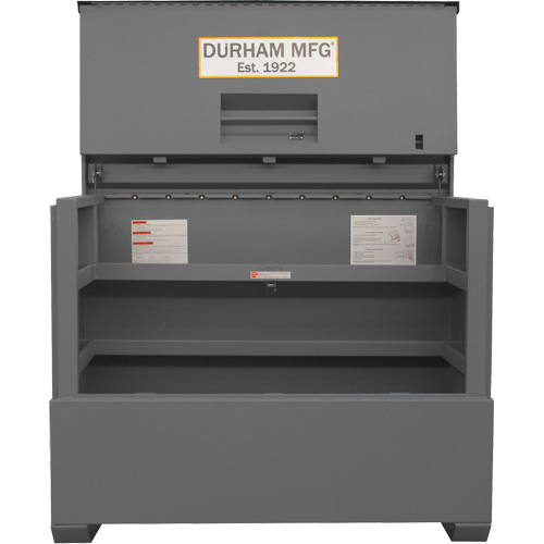 Piano Style Jobsite Storage Box, 60-1/2" W x 34-3/4" D x 49-3/8" H, Grey Equipment World