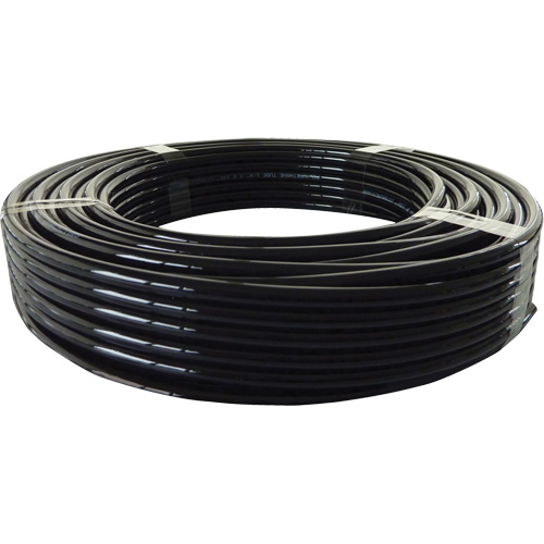 Longlife Pneumatic Tubing, Air, 0.375" OD x 100' L, Nylon/Polyurethane, Black, 232 PSI at 20°C Equipment World