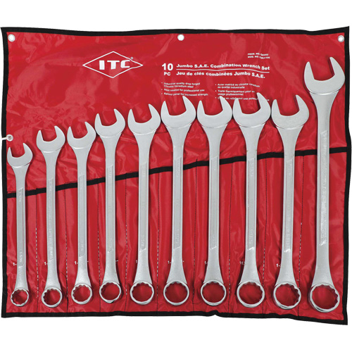 ICWJ-10S Jumbo Wrench Set, Combination, 10 Pieces, Imperial Equipment World