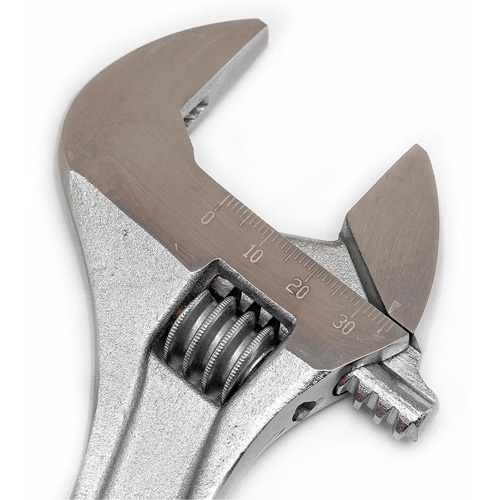 Adjustable Wrench - Boxed, 10" L, 1-5/16"/34 mm Max Width, Chrome Equipment World