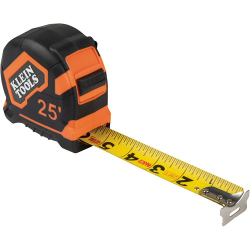 Tape Measure with Belt Clip, 25', 1/16" Graduations Equipment World