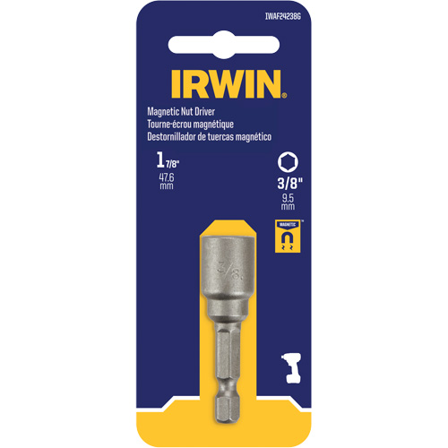 Nutsetter, 3/8" Tip, 1/4" Drive, 1-7/8" L, Magnetic Equipment World