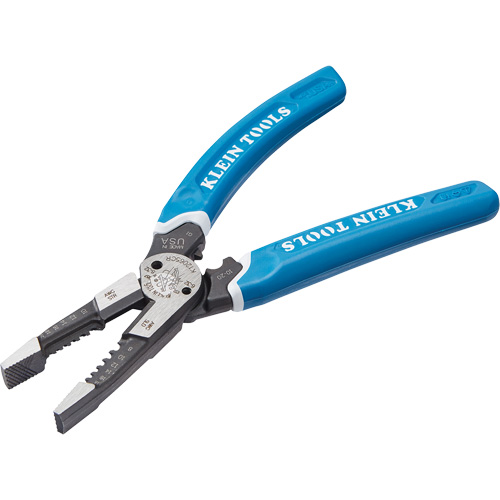 Klein-Kurve&reg; Heavy-Duty Wire Stripper, Cutter & Crimper Multi-Tool, 8-1/4" L, 8 - 20 AWG Equipment World