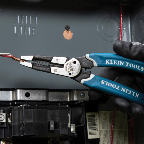 Klein-Kurve&reg; Heavy-Duty Wire Stripper, Cutter & Crimper Multi-Tool, 8-1/4" L, 8 - 20 AWG Equipment World