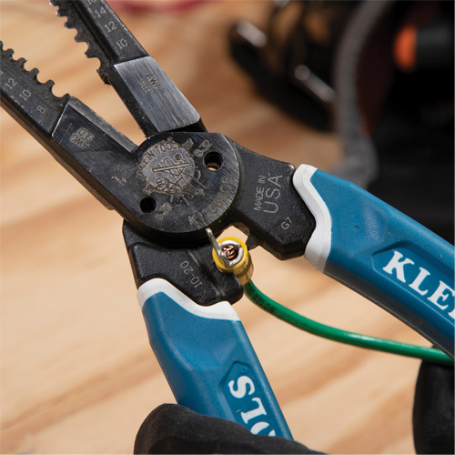 Klein-Kurve&reg; Heavy-Duty Wire Stripper, Cutter & Crimper Multi-Tool, 8-1/4" L, 8 - 20 AWG Equipment World