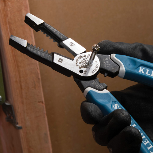 Klein-Kurve&reg; Heavy-Duty Wire Stripper, Cutter & Crimper Multi-Tool, 8-1/4" L, 8 - 20 AWG Equipment World