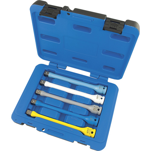 JTLE-5S Torque Limiting Impact Extension Set, 1/2" Drive, 65 ft-lbs./80 ft-lbs./100 ft-lbs./120 ft-lbs./140 ft-lbs. Torque, Multiple Equipment World