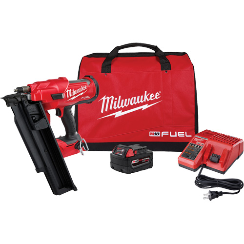 M18 Fuel 21 Degree Nailer Kit, 18 V, Lithium-Ion Equipment World