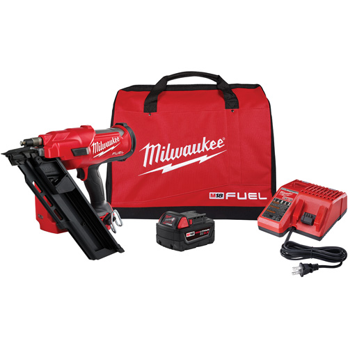 M18 Fuel 30 Degree Nailer Kit, 18 V, Lithium-Ion Equipment World