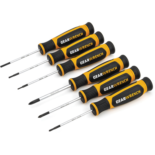 Mini Phillips&reg;/Slotted Dual Material Screwdriver Set, 6 Pcs. Equipment World