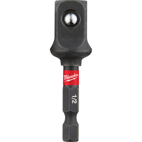 Shockwave Impact Socket Adapter, 1/4" Drive Size, 1/2" Male Size, Ball, 2" L Equipment World