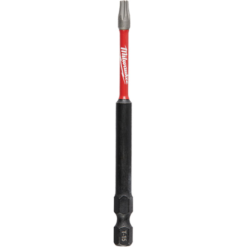 Shockwave Impact Duty Screwdriver Bit, Torx, T-15 Tip, 1/4" Drive Size, 3-1/2" Length Equipment World