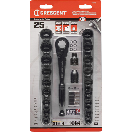 Mechanic's Tool Set, 25 Pcs, 3/8" Drive Size Equipment World