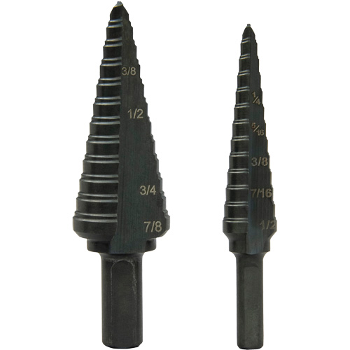 Step Bit Set, 1/8"/3/16" - 1/2"/7/8"  Equipment World