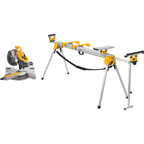 Double Bevel Sliding Compound Mitre Saw with Stand Equipment World