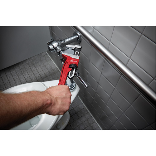 Smooth Jaw Pipe Wrench, 2-5/8" Jaw Capacity, 12" Long, Powder Coated Finish, Ergonomic Handle Equipment World