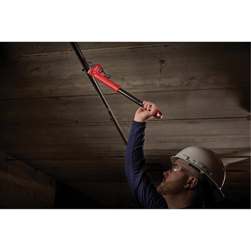 Cheater Adaptable Pipe Wrench, 2-1/2" Jaw Capacity, 18"/24"/10" Long, Powder Coated Finish, Ergonomic Handle Equipment World