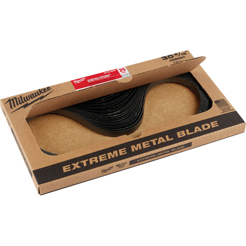 Extreme Metal Band Saw Blades, High Speed Steel, 30-9/16" L x 1/2" W x 0.02" Thick, 12/14 TPI Equipment World