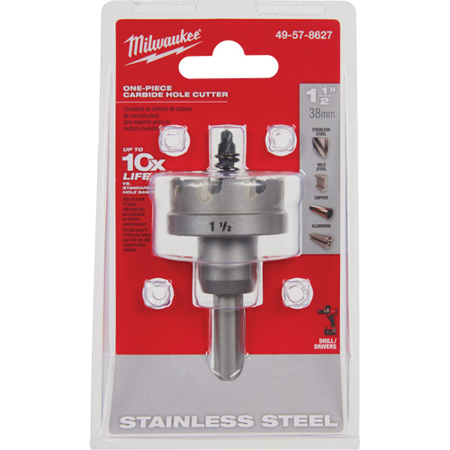 One-Piece Carbide Hole Cutters, 1-1/2", 3/16" Depth of Cut Equipment World