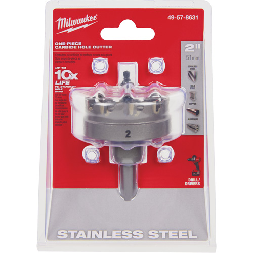 One-Piece Carbide Hole Cutters, 2", 3/16" Depth of Cut Equipment World