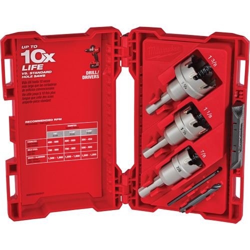One-Piece Carbide Hole Cutter Set, 4 Pieces, Carbide Equipment World