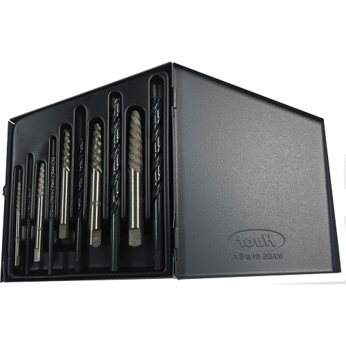 Drillco&reg; Screw Extractor Set with Drills, Carbide, 10 Pieces Equipment World